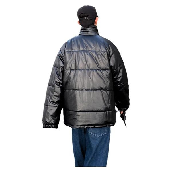 Geaca groasa de iarna din piele ecologica pentru barbati