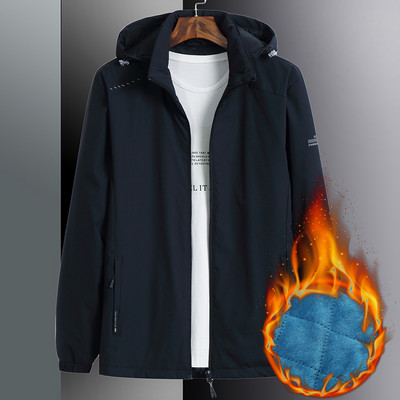 Μπουφάν φθινόπωρο-χειμερινό με βελούδινη φόδρα και κουκούλα