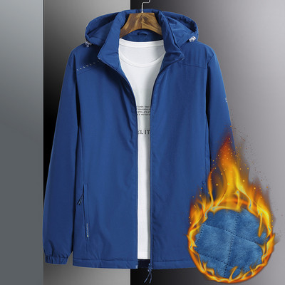 Μπουφάν φθινόπωρο-χειμερινό με βελούδινη φόδρα και κουκούλα