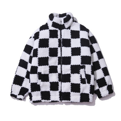 Ανδρικό μπουφάν casual με φερμουάρ και ψηλό γιακά