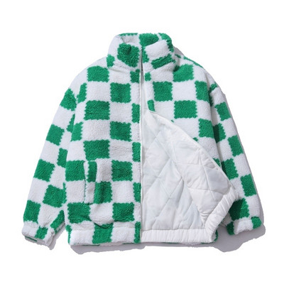 Ανδρικό μπουφάν casual με φερμουάρ και ψηλό γιακά