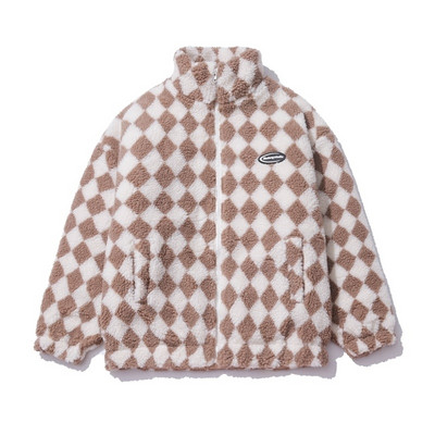 Ανδρικό μπουφάν casual με φερμουάρ και ψηλό γιακά