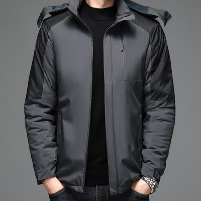 Χειμερινό ανδρικό μπουφάν με κουκούλα