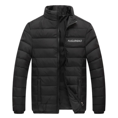 Ελαφρύ μπουφάν φθινοπώρου-χειμώνα για άνδρες με επιγραφή