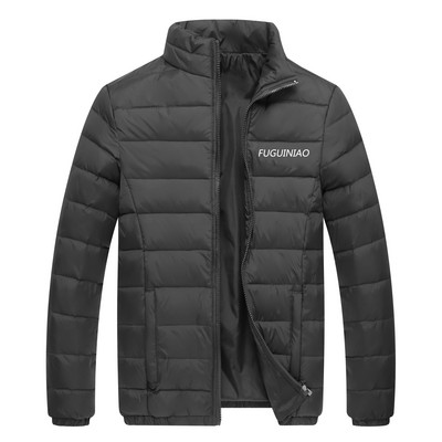 Ελαφρύ μπουφάν φθινοπώρου-χειμώνα για άνδρες με επιγραφή