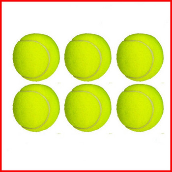 Топки за тенис в зелен цвят без надпис 6бр в комплект