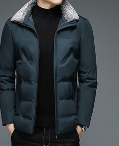 Ανδρικό μπουφάν casual με φερμουάρ και ψηλό γιακά