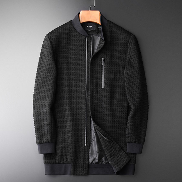 Jachetă lungă de primăvară-toamnă cu fermoar