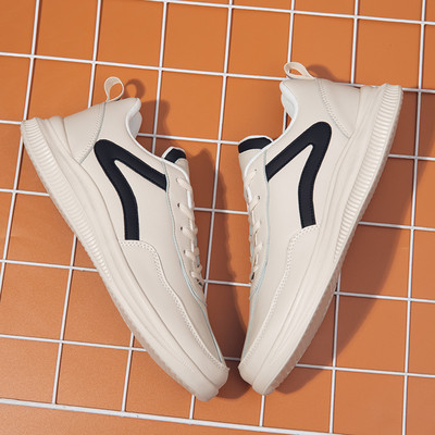 Ανδρικά αθλητικά παπούτσια με επίπεδη σόλα - οικολογικό δέρμα