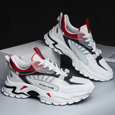 Μοντέρνα ανδρικά sneakers με αντανακλαστικές λωρίδες