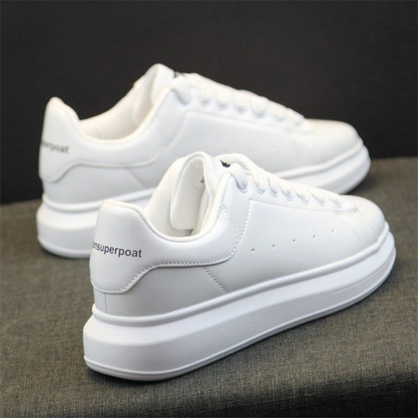 Férfi lakkbőr tornacipő vastag talppal, neon, piros, fekete és fehér színben