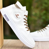 Φθινοπωρινά ανδρικά sneakers από ύφασμα μέχρι τον αστράγαλο