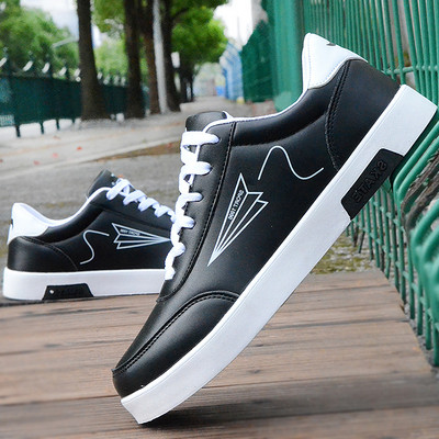 Casual ανδρικά αθλητικά παπούτσια με κορδόνια - επίπεδη σόλα