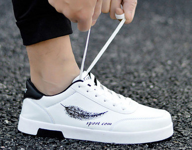 Ανδρικά παπούτσια από faux δέρμα με επίπεδη σόλα - διάφορα μοντέλα