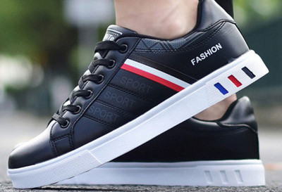 Ανδρικά παπούτσια από faux δέρμα με επίπεδη σόλα - διάφορα μοντέλα