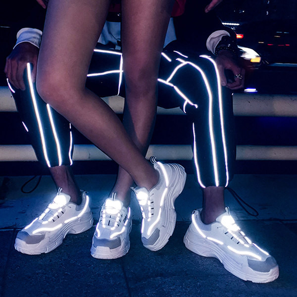 Adidași casual cu benzi reflectorizante pentru bărbați și femei