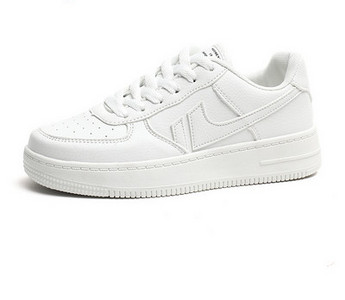 Γυναικεία casual αθλητικά παπούτσια με επίπεδη σόλα από οικολογικό δέρμα