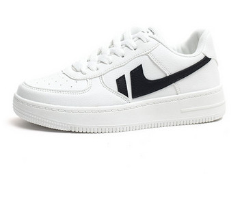 Γυναικεία casual αθλητικά παπούτσια με επίπεδη σόλα από οικολογικό δέρμα