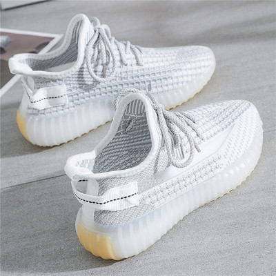 Γυναικεία υφασμάτινα αθλητικά παπούτσια με κορδόνια και σόλα σιλικόνης