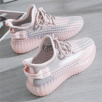 Γυναικεία υφασμάτινα αθλητικά παπούτσια με κορδόνια και σόλα σιλικόνης