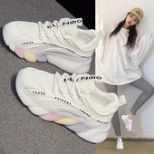 Casual γυναικεία αθλητικά παπούτσια με επιγραφή και κορδόνια σε δύο μοντέλα