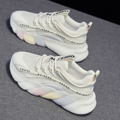 Casual γυναικεία αθλητικά παπούτσια με επιγραφή και κορδόνια σε δύο μοντέλα