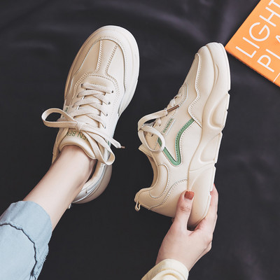 Γυναικεία casual αθλητικά παπούτσια με κορδόνια και επίπεδη σόλα