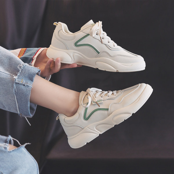 Γυναικεία casual αθλητικά παπούτσια με κορδόνια και επίπεδη σόλα