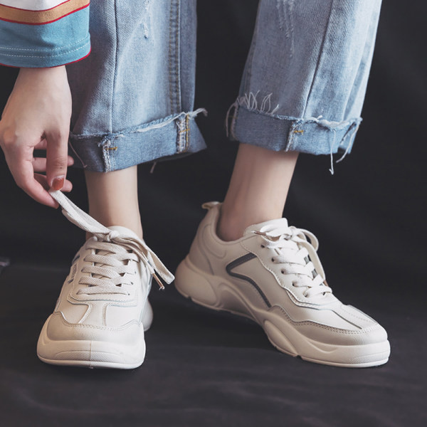 Γυναικεία casual αθλητικά παπούτσια με κορδόνια και επίπεδη σόλα