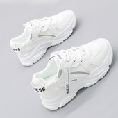 Casual γυναικεία αθλητικά παπούτσια με ψηλή επίπεδη σόλα και πλέγμα