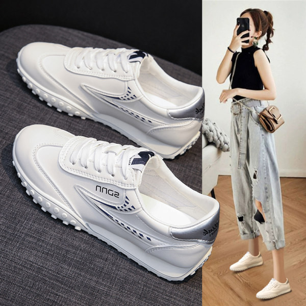 Ženske tenisice običan model sa ravnim đonom i natpisom