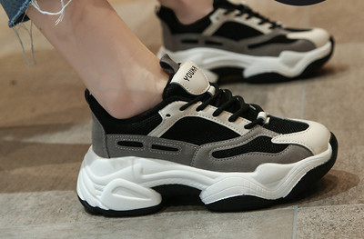 Adidasi moderni de dama cu sireturi - talpa aspra