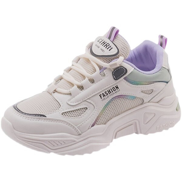 Γυναικεία αθλητικά παπούτσια με κορδόνια - δύο χρώματα