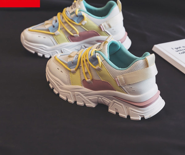 Model nou de adidasi de dama colorati cu sireturi - doua culori