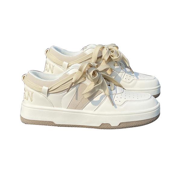 Adidași de damă cu talpă plată și șireturi model uni