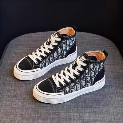 Tenisi dama eleganti din piele intoarsa ecologica cu broderie