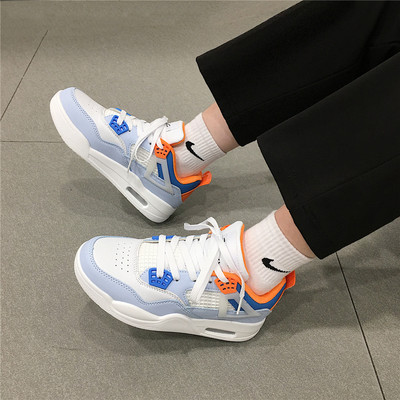 Γυναικεία αθλητικά πάνινα παπούτσια με επίπεδη σόλα απλό μοντέλο