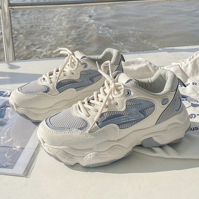 Tenisi casual dama cu sireturi si talpa aspra - mai multe culori