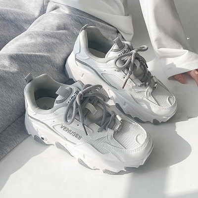 Tenisi casual dama cu sireturi si talpa aspra - mai multe culori