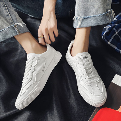 Ανδρικά έκο δερμάτινα  παπούτσια απλού μοντέλου με επίπεδη σόλα