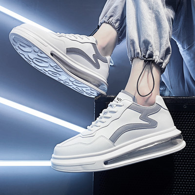 Ανδρικά αθλητικά παπούτσια με επίπεδη σόλα - οικολογικό δέρμα