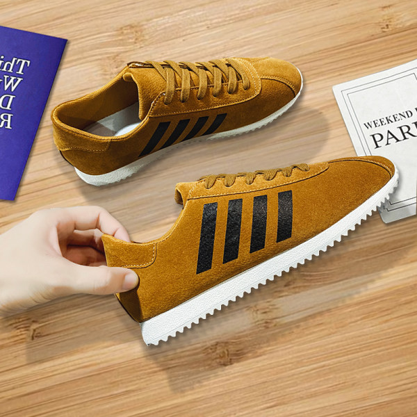 Ανδρικά αθλητικά παπούτσια από οικολογικό σουέτ με επίπεδη σόλα