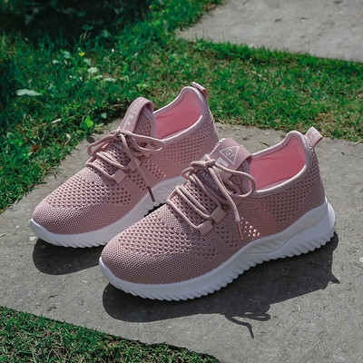 Γυναικεία υφασμάτινα αθλητικά παπούτσια με κορδόνια - τέσσερα χρώματα