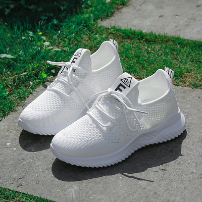 Γυναικεία υφασμάτινα αθλητικά παπούτσια με κορδόνια - τέσσερα χρώματα