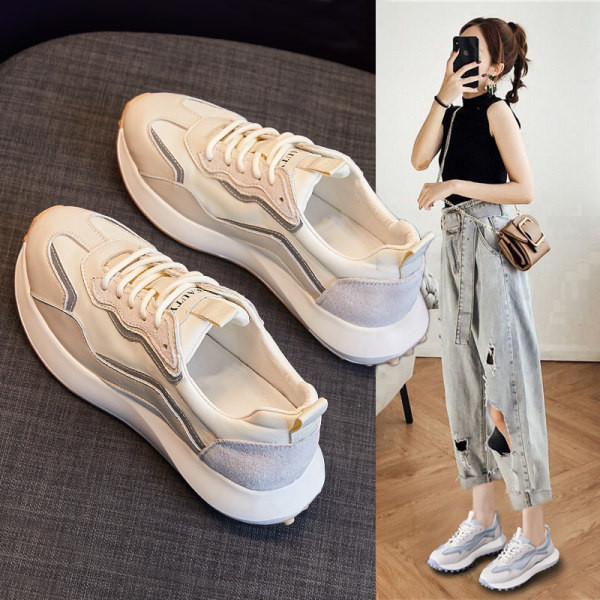 Tenisi dama model textil rotunjit cu talpa plata