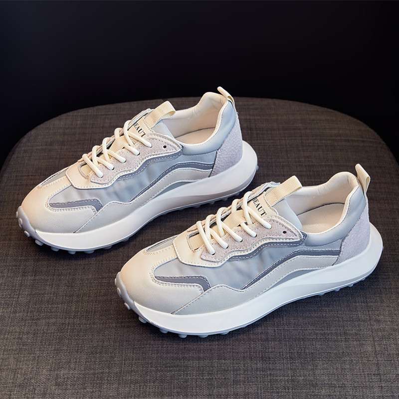 Tenisi dama model textil rotunjit cu talpa plata