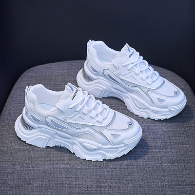 Γυναικεία αθλητικά παπούτσια με ψηλή σόλα σε τρία χρώματα