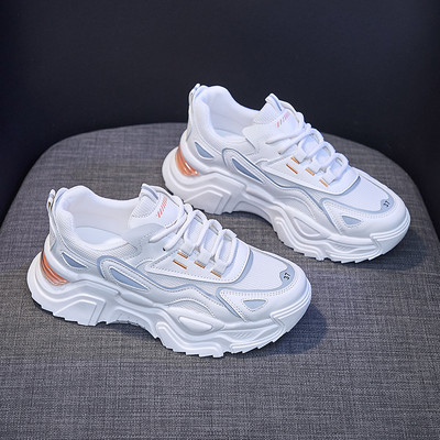 Γυναικεία αθλητικά παπούτσια με ψηλή σόλα σε τρία χρώματα