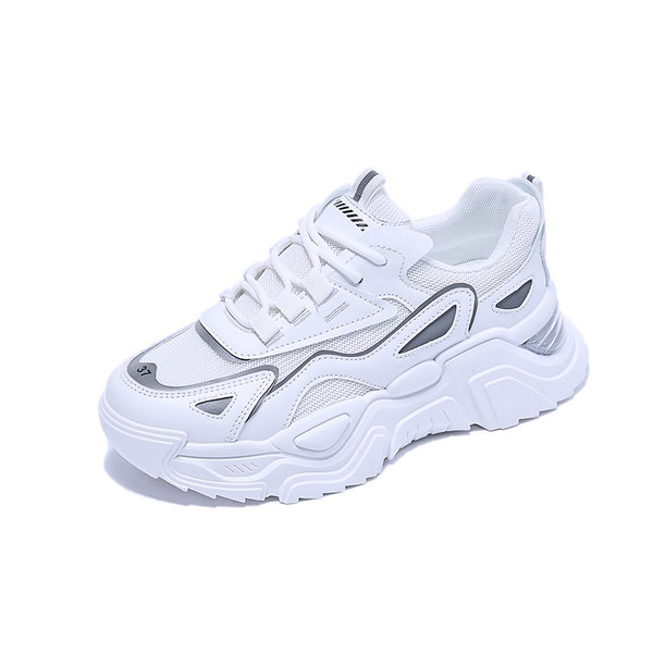 Γυναικεία αθλητικά παπούτσια με ψηλή σόλα σε τρία χρώματα