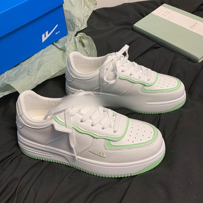 Casual γυναικεία αθλητικά παπούτσια με επίπεδη σόλα, στρογγυλεμένο μοτίβο με κέντημα